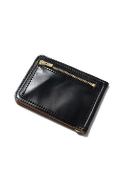 【25SS予約商品】シェルコードバンマネークリップ [ブラック] / LEATHER GARRISON MONEY CLIP [BLACK]