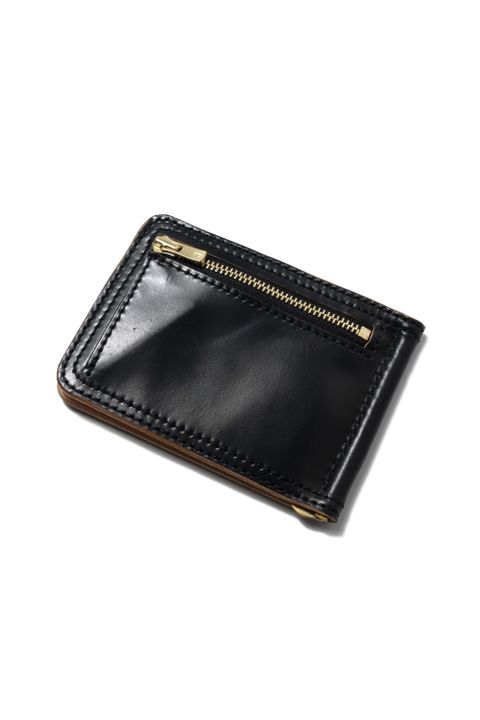 【25SS予約商品】シェルコードバンマネークリップ [ブラック] / LEATHER GARRISON MONEY CLIP [BLACK]