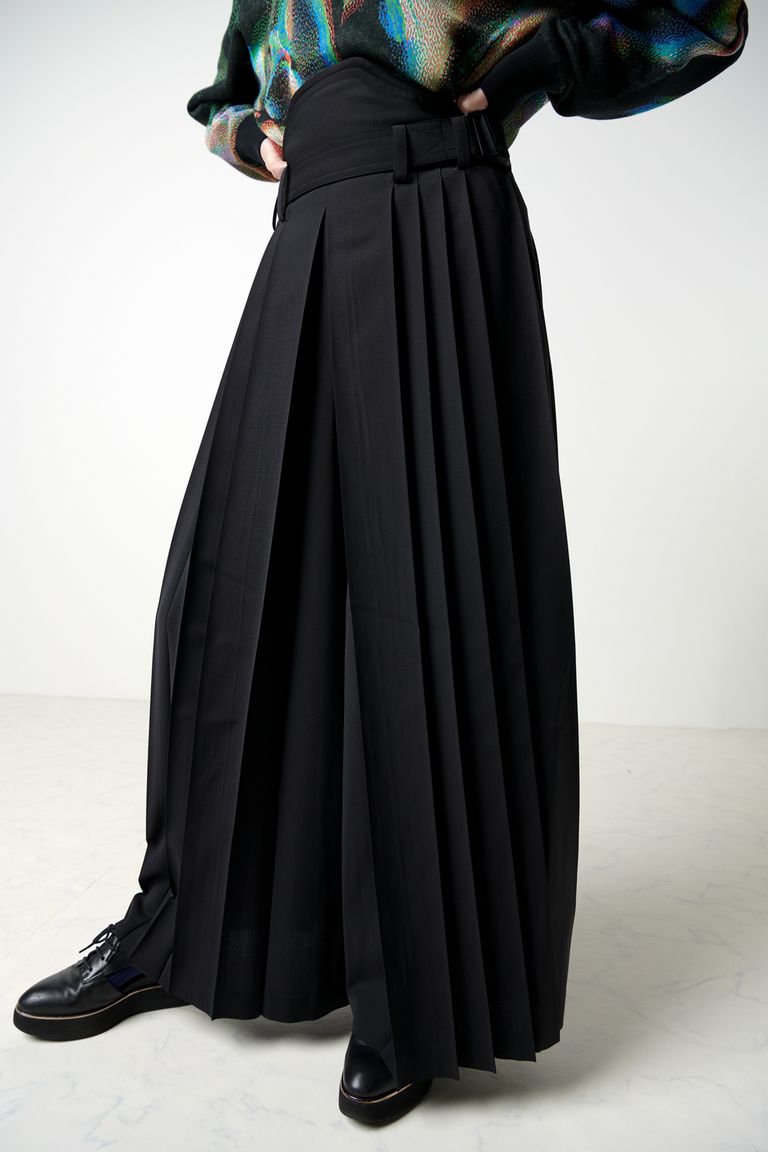 HATRA - 【ラスト1点 / 23SS】Hak Pleats Pants [black] - ハカマ 