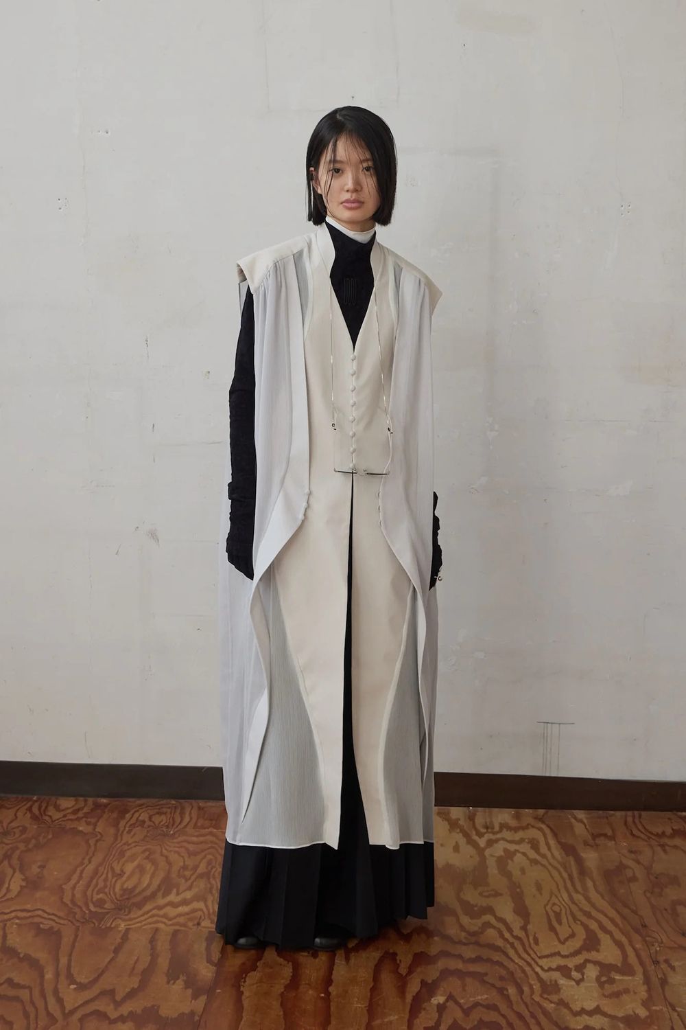 【26AW / 予約受付中】Winker Sheer Gown [ivory] - ウィンカーシアーガウン [アイボリー] / FW26RO02