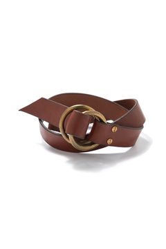 【ラスト1点】LEATHER RING BELT [CAMEL] | リングベルト / キャメル