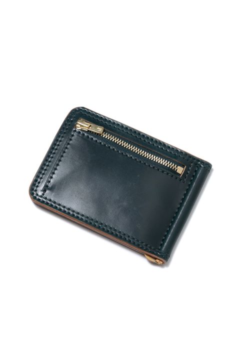 【25SS予約商品】LEATHER GARRISON MONEY CLIP [GREEN] | シェルコードバン マネークリップ / グリーン