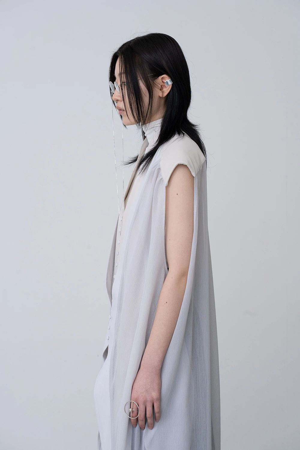 【26AW / 予約受付中】Winker Sheer Gown [ivory] - ウィンカーシアーガウン [アイボリー] / FW26RO02