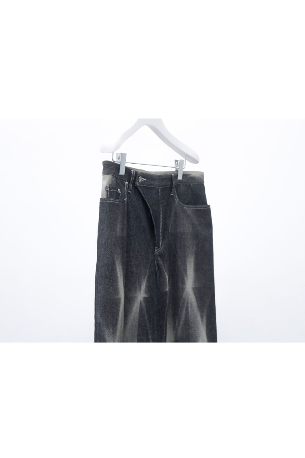 【25SS】Kiriko Bleach Denim [black]  - 切子ブリーチデニム [ブラック] / SS25BT06