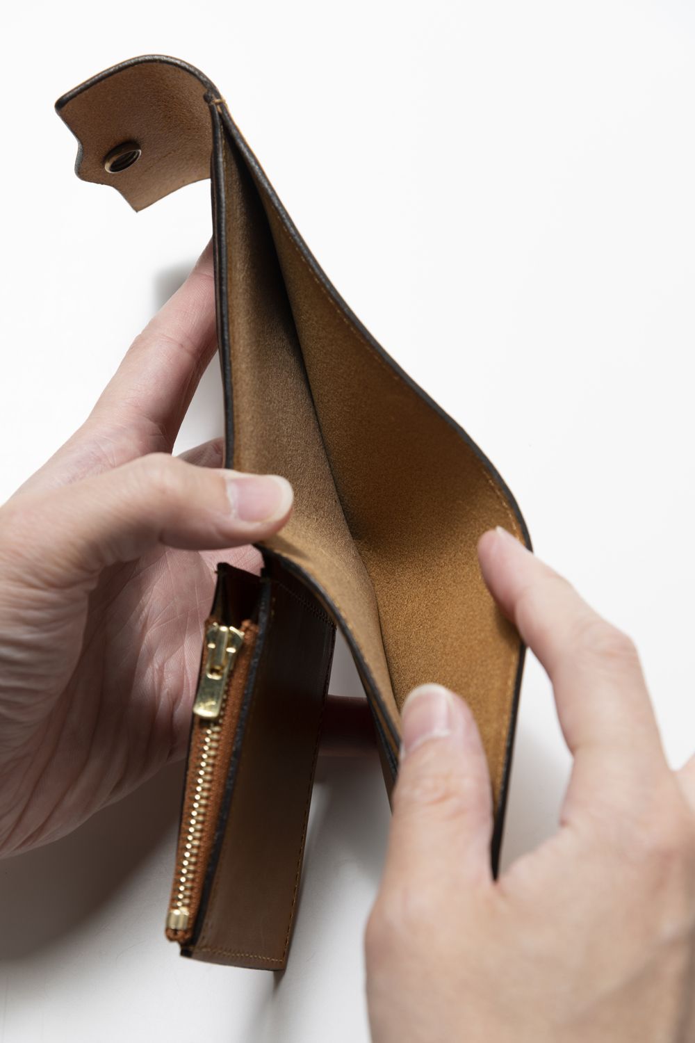 【25SS予約商品】レザーネイバルミドルウォレット [キャメル] / LEATHER NAVAL MIDDLE WALLET [MEAL]