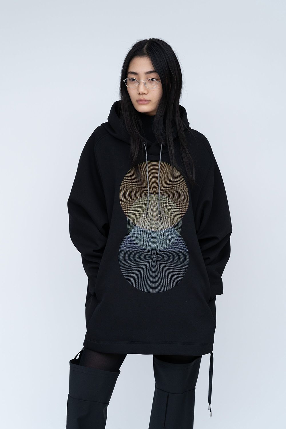 【25AW】Echo Embroidery Hoodie [black] - エコーエンブロイダリーフーディ [ブラック] / FW25HO02