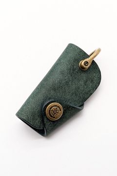 ボタンフックキーケース S [ブルー] / Button Hook Key Case [BLUE] - プエブロ