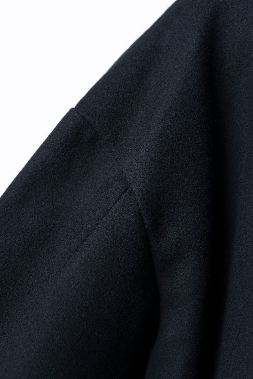 【23AW】long wide coat [BLACK] - ロングワイドコート [ブラック] / vu-a23-c20