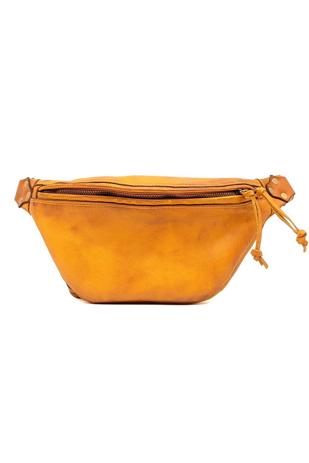 レザーウエストバッグ -  スモール [マスタードキャメル] /  LEATHER WAIST BAG - SMALL [MUSTARD CAMEL]