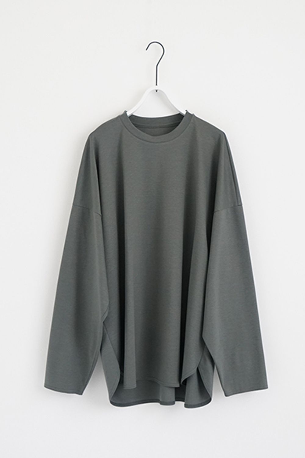【ラスト1点 / 24SS】basic long t-shirt [DEEP KHAKI] - ベーシックロングTシャツ [ディープカーキ] / vu-s24-t04