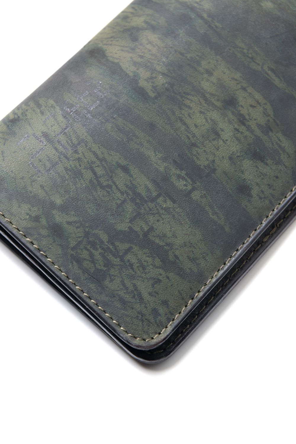 LEATHER GARRISON LONG WALLET [BACKSKIN-ARMY GREEN] TypeA | シェルコードバン ロングウォレット / バックスキン アーミーグリーン