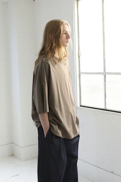 basic t-shirt [LIGHT BROWN] - ベーシックTシャツ [ライトブラウン] / vu-cut-001