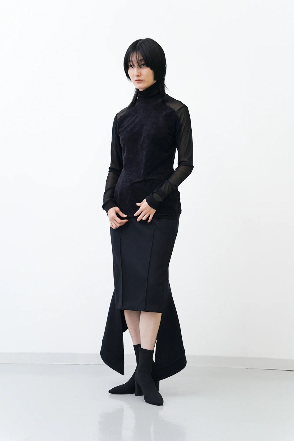 【24AW】Fishtail Skirt [black]  - フィッシュテイルスカート [ブラック] / AW24BT02