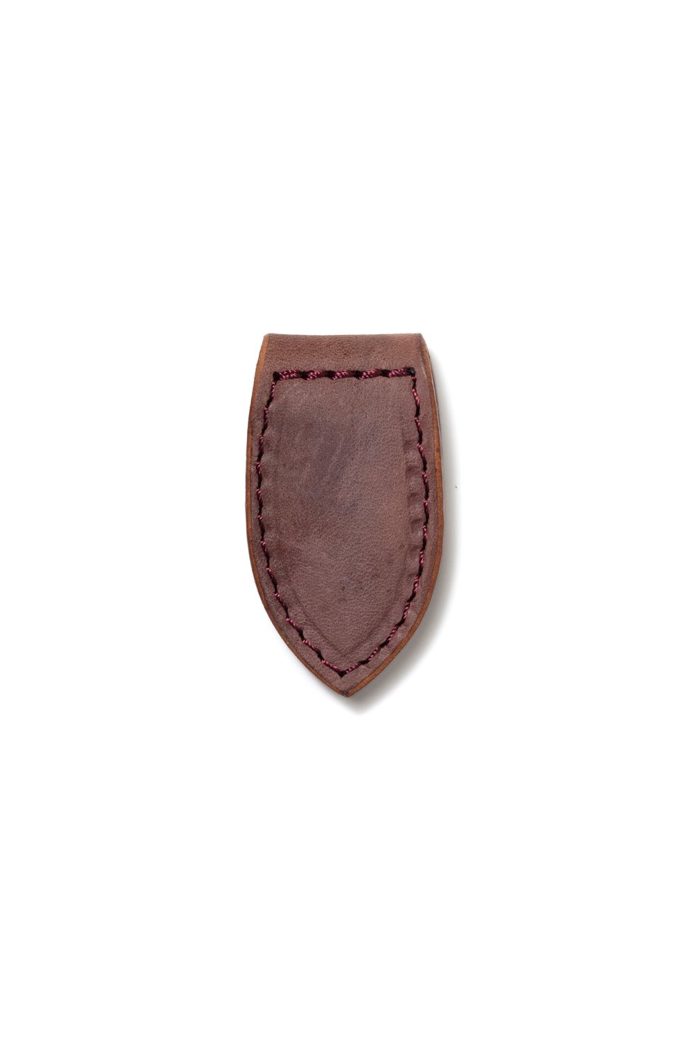 LEATHER GARRISON MONEY CLIP [BACKSKIN- WHISKY] | シェルコードバン マネークリップ / バックスキン ウイスキー