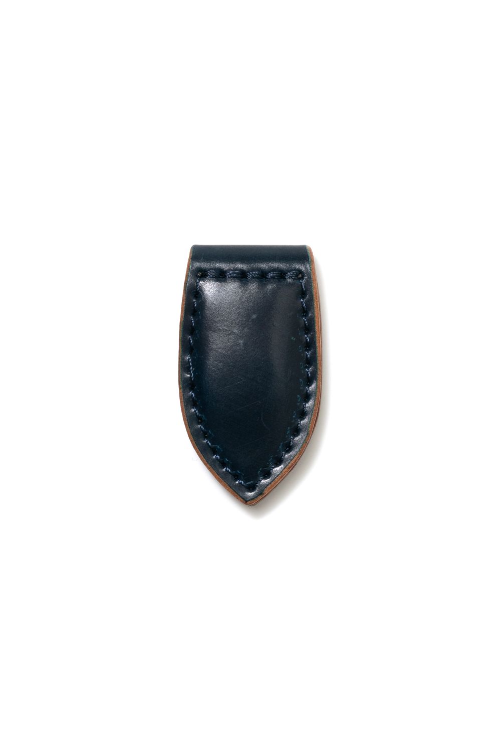 LEATHER GARRISON MONEY CLIP [NAVY] Type-B | シェルコードバン マネークリップ /ネイビー