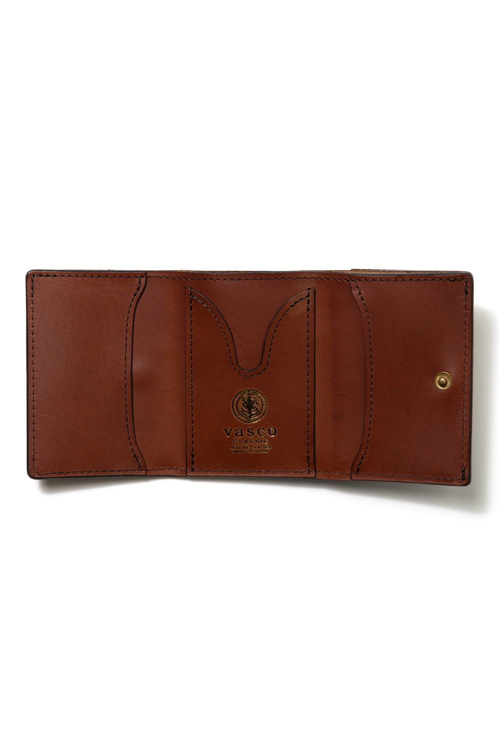 【ラスト1点 / 25SS】LEATHER VOYAGE POCKET WALLET [CORTESIA] | ポケットウォレット (三つ折り) / ブラウン
