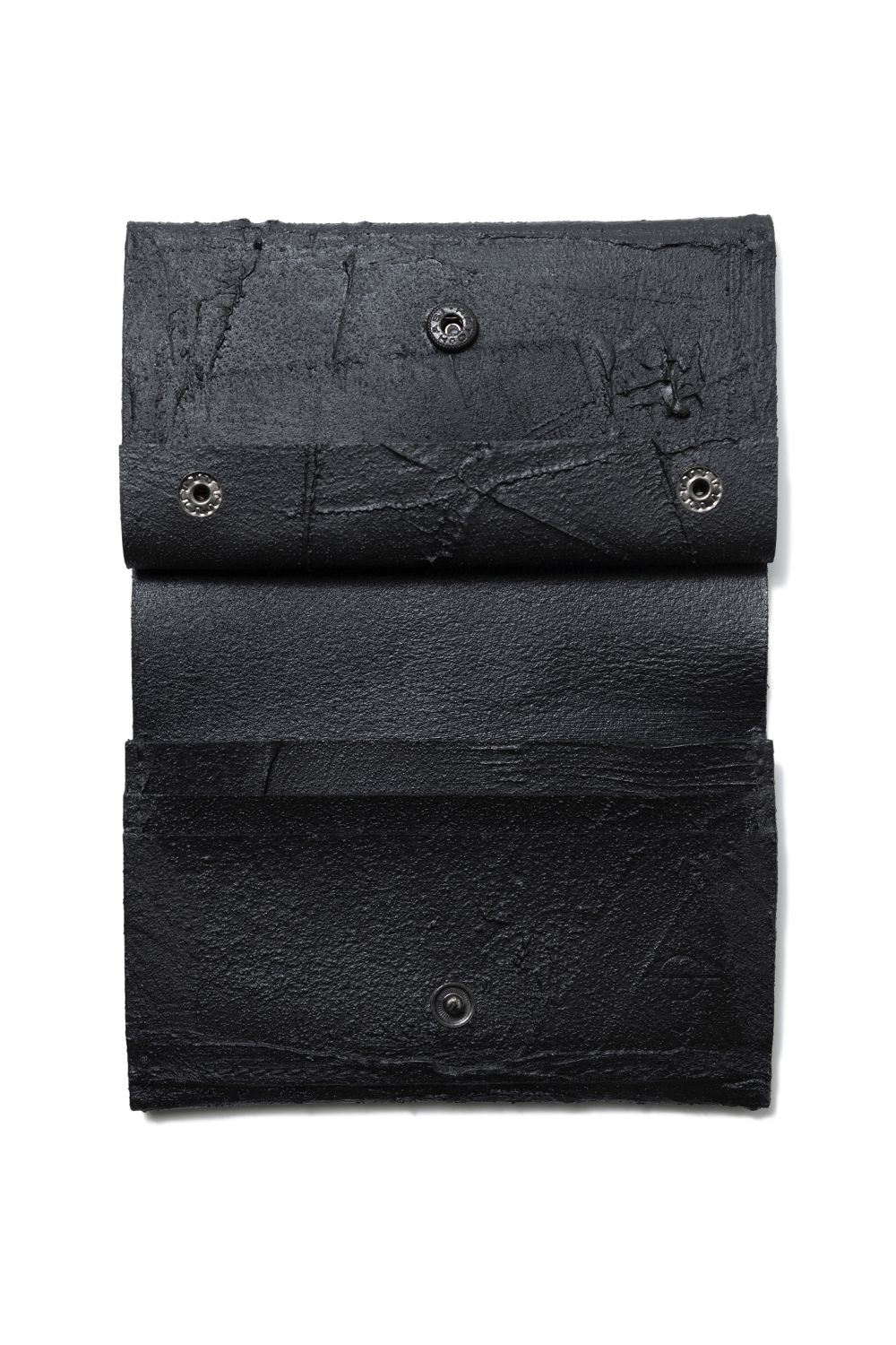 KAGARI YUSUKE - 【ラスト1点】二つ折り財布 [黒い壁] / mw13-bk 