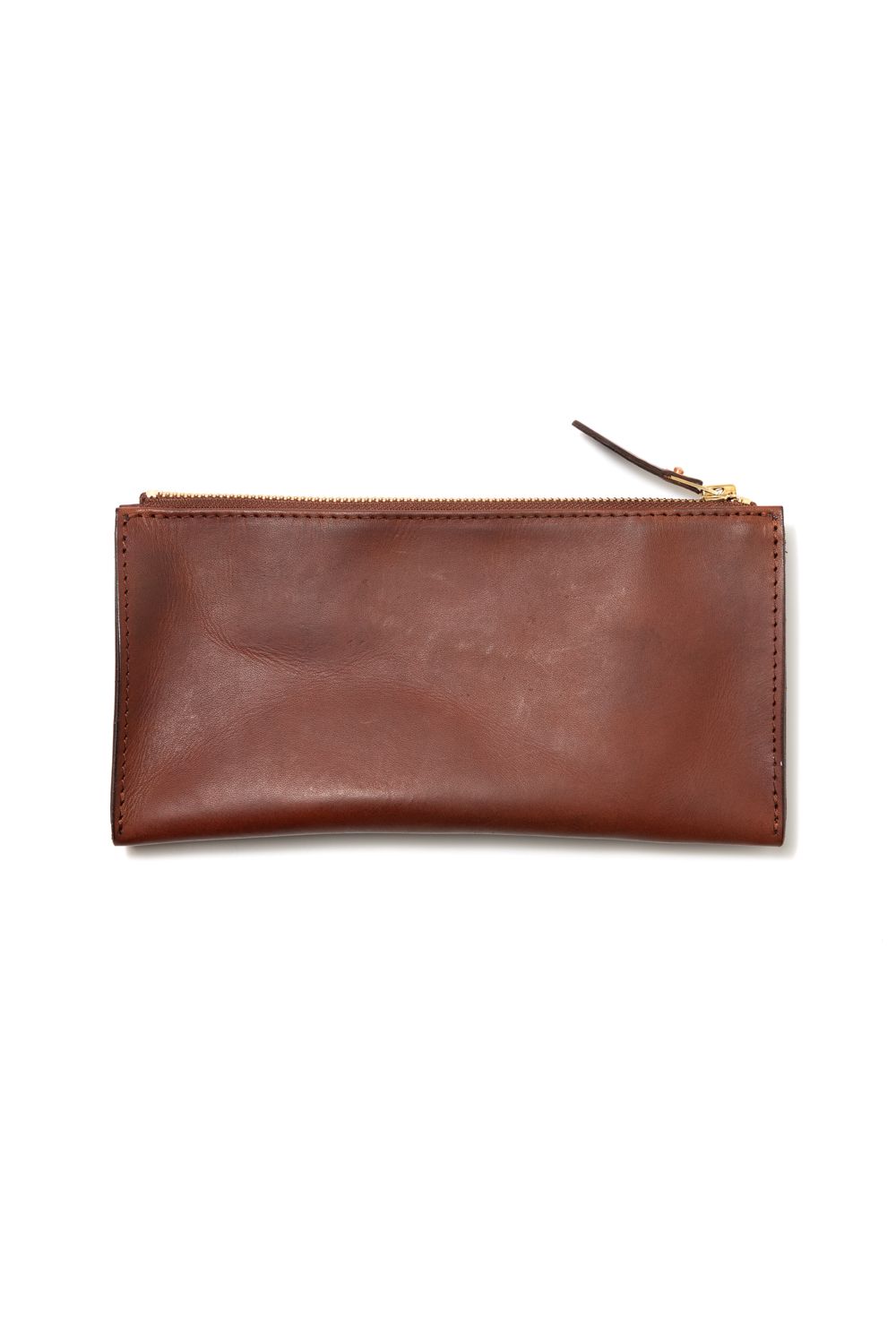 【25SS】LEATHER WANDER POUCH【B.L.W.】/ CAMEL | マチ付きレザーポーチ / キャメル
