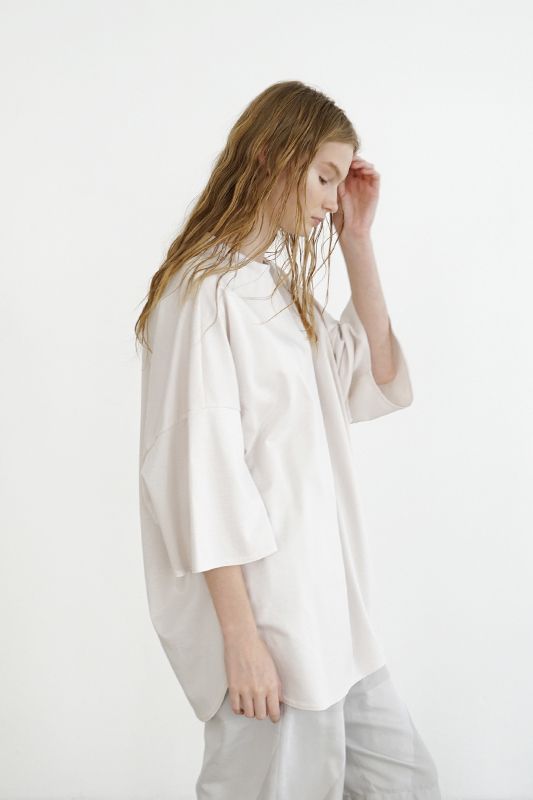 basic t-shirt [LIGHT BEIGE] - ベーシックTシャツ [ライトベージュ] / vu-ctu-001