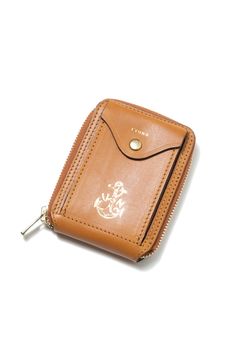 LEATHER NAVAL ROUND ZIP SHORT WALLET [MEAL] | ネイバル ラウンドジップショートウォレット / キャメル