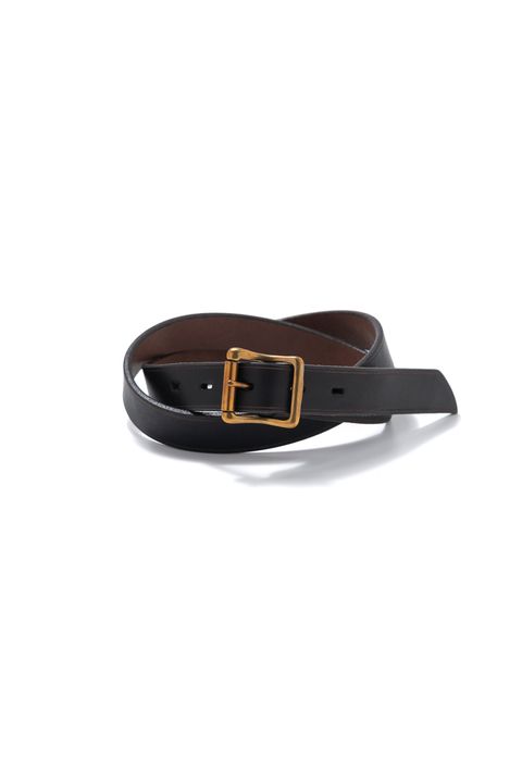 【26SS】LEATHER GARRISON BELT - NARROW [BLACK] | レザーギャリソンベルト / ブラック