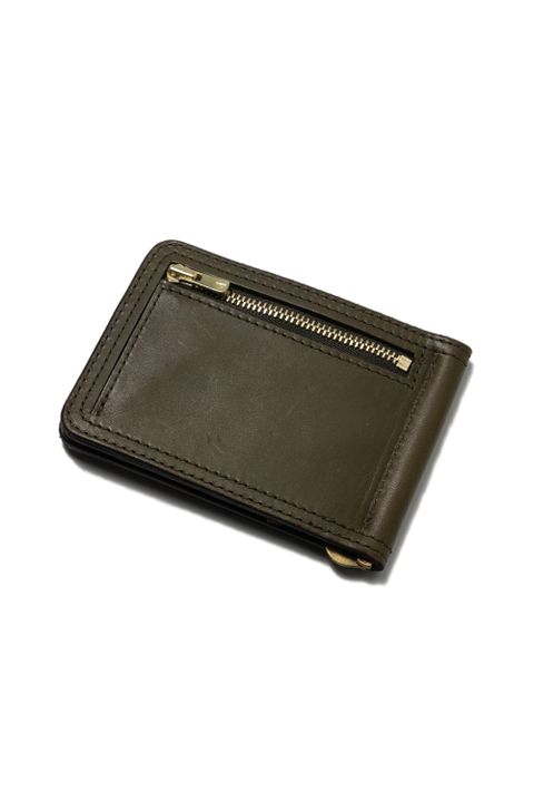 【ラスト1点 / 24AW】レザーボヤージュマネークリップ [オリーブ] / LEATHER VOYAGE MONEY CLIP [VERDE]