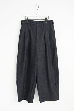 【24AW】denim knee wide pants [DEEP BLUE] - デニムニーワイドパンツ [ディープブルー] / vu-pnt-003