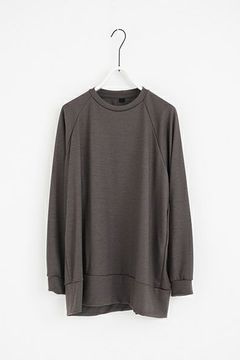 【24AW】basic long knit [CHARCOAL] - ベーシックロングニット [チャコール] / vum-kn01