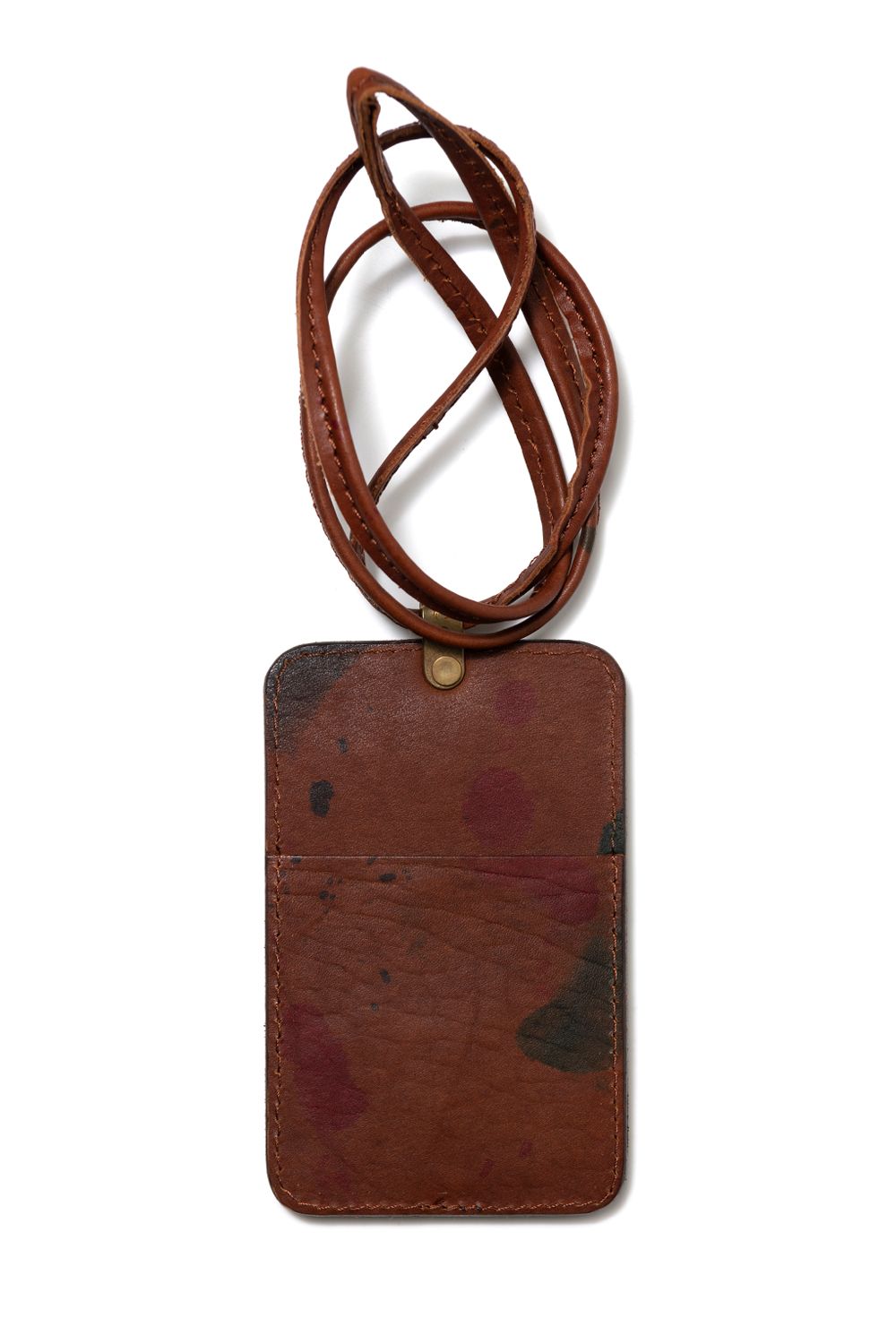PAINT LEATHER NECK WALLET [CAMEL] | ペイントレザー ネックウォレット / キャメル