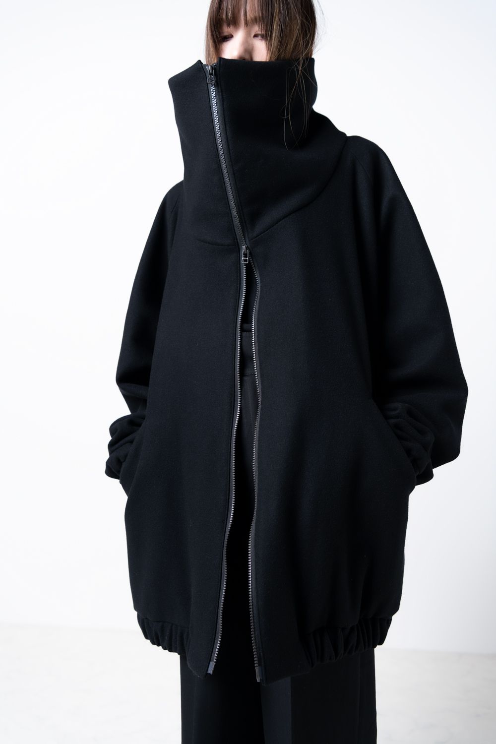 【23AW】blouson coat [BLACK] - ブルゾンコート [ブラック] / vuy-a23-c01