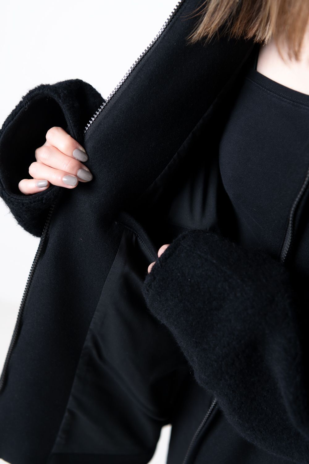 【23AW】stand collar blouson [BLACK] - スタンドカラーブルゾン [ブラック] / vu-a23-b18