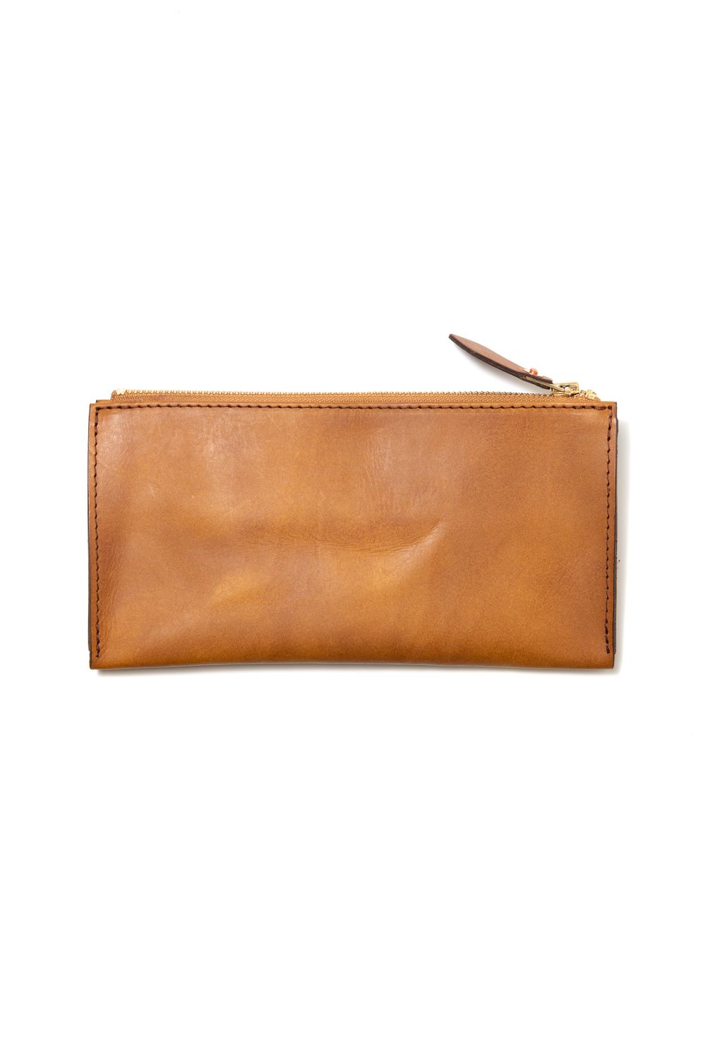 【ラスト1点 / 25SS】LEATHER WANDER POUCH【B.L.W.】/ SAND | マチ付きレザーポーチ / サンド
