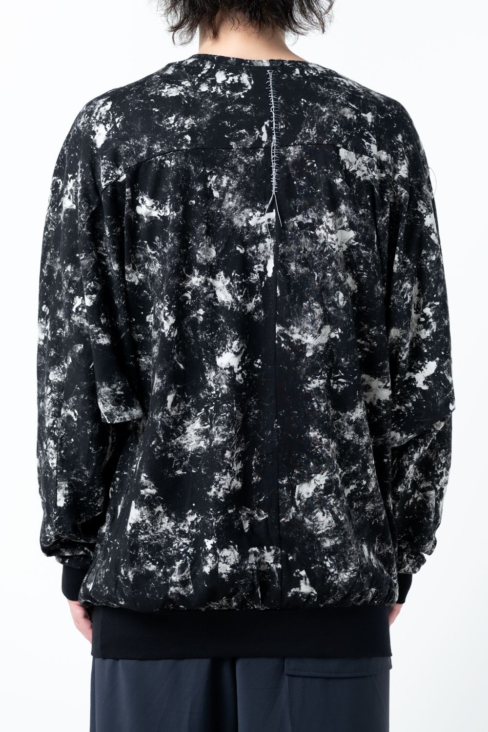 【22AW】 Flake Discharged Dolman Cut / LS [BKACK] - フレークディスチャージドルマンカットソー [ブラック] / CT03B