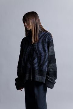【24AW】モヘアアルパカピーコックカーディガン [Amethyst]