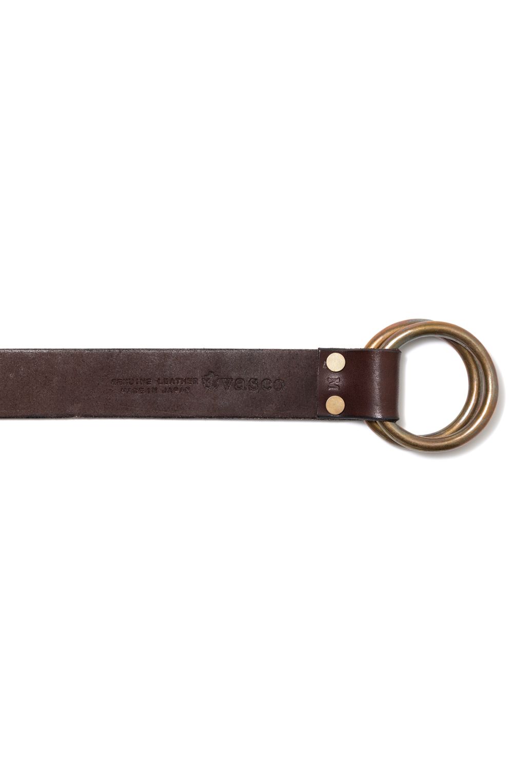 【ラスト1点】LEATHER RING BELT [BROWN] | リングベルト / ブラウン