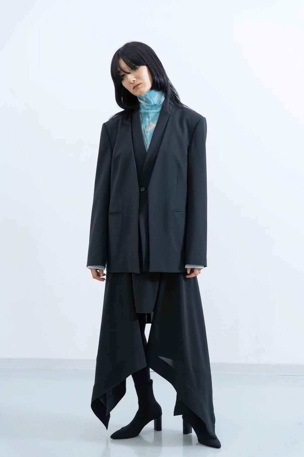 【26SS / 予約受付中】Dub Tailored Jacket [black] - ダブルテーラードジャケット [ブラック] / SS26OU01