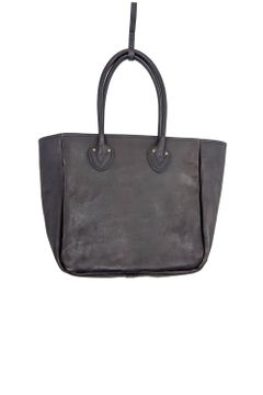 【25SS予約受付中｜12/17まで】レザーオールドトートバッグ - ミディアム [ブラック] / LEATHER OLD TOTE BAG - MIDIUM [BLACK]