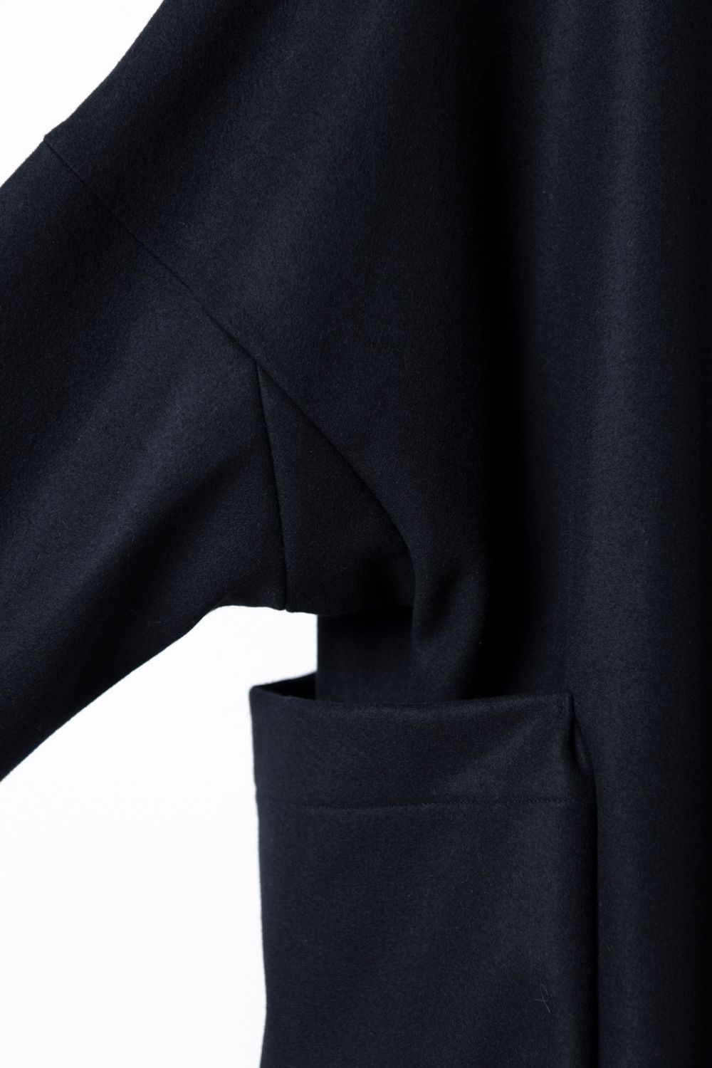 【23AW】shawl collar coat [BLACK] - ショールカラーコート [ブラック] / vu-a23-c21