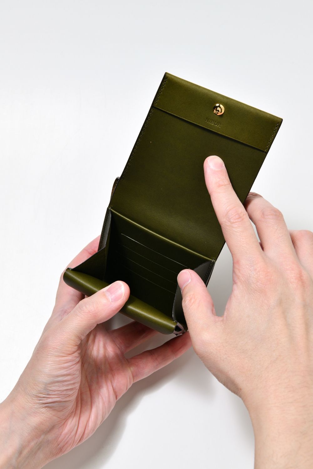 LERAY BF - Short wallet [OLIVE] / ルレイビーエフ - 二つ折り財布 [オリーブ]
