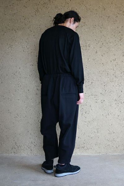 【24AW】chord balloon pants [BLACK] - バルーンパンツ [ブラック] / vum-p01