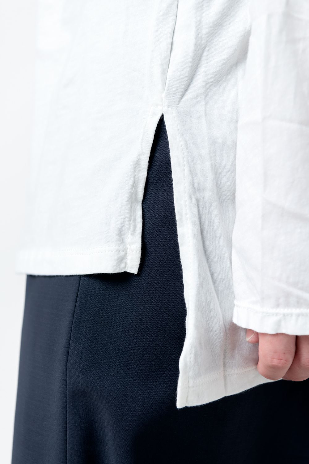 【22AW】 Hand Stitch Print Cut / LS [WHITE] - ハンドステッチプリントカットソー [ホワイト] / CT02/LS