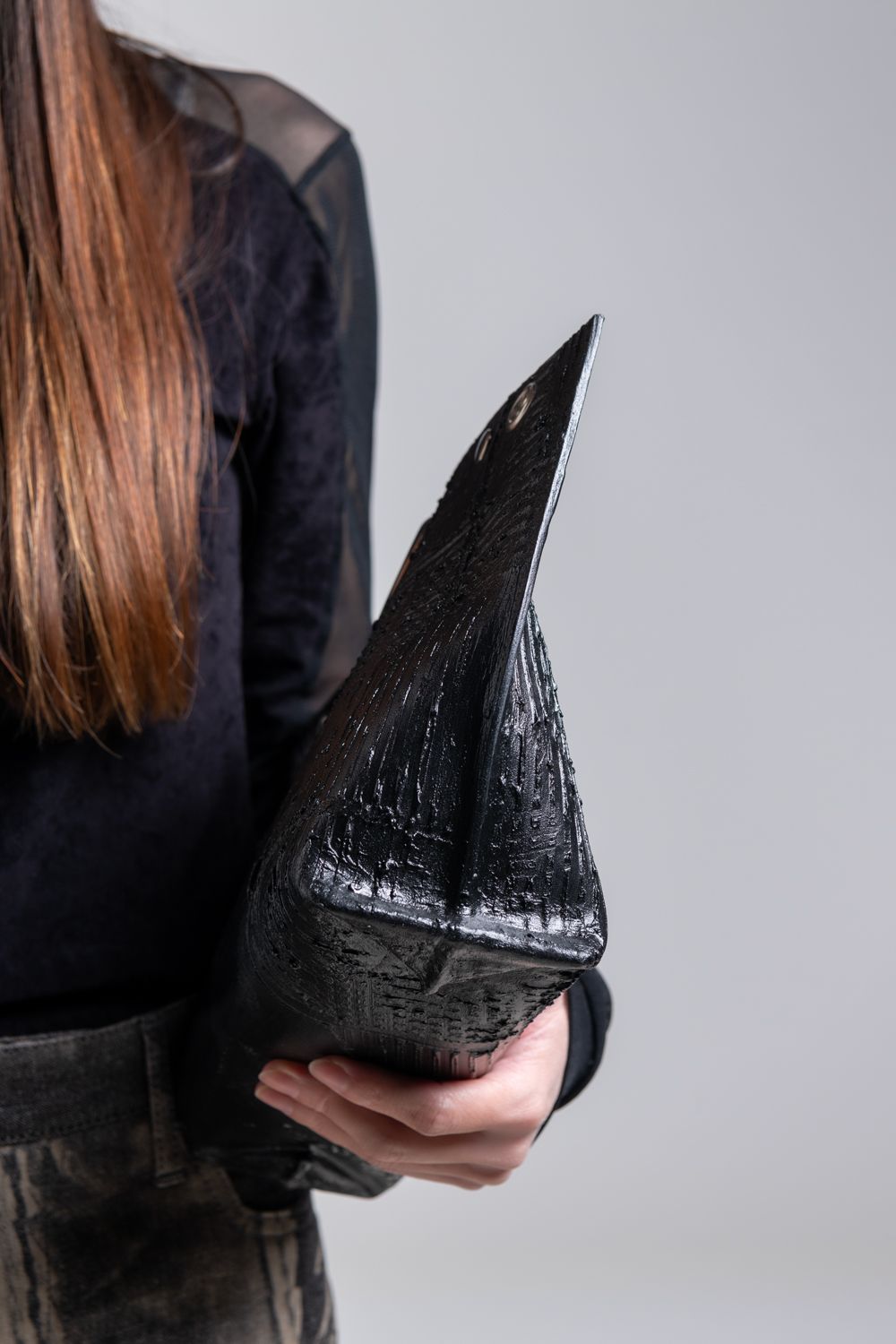 【ラスト1点】壁クラッチ／ショルダー M [ブラック] / w25-03-bk