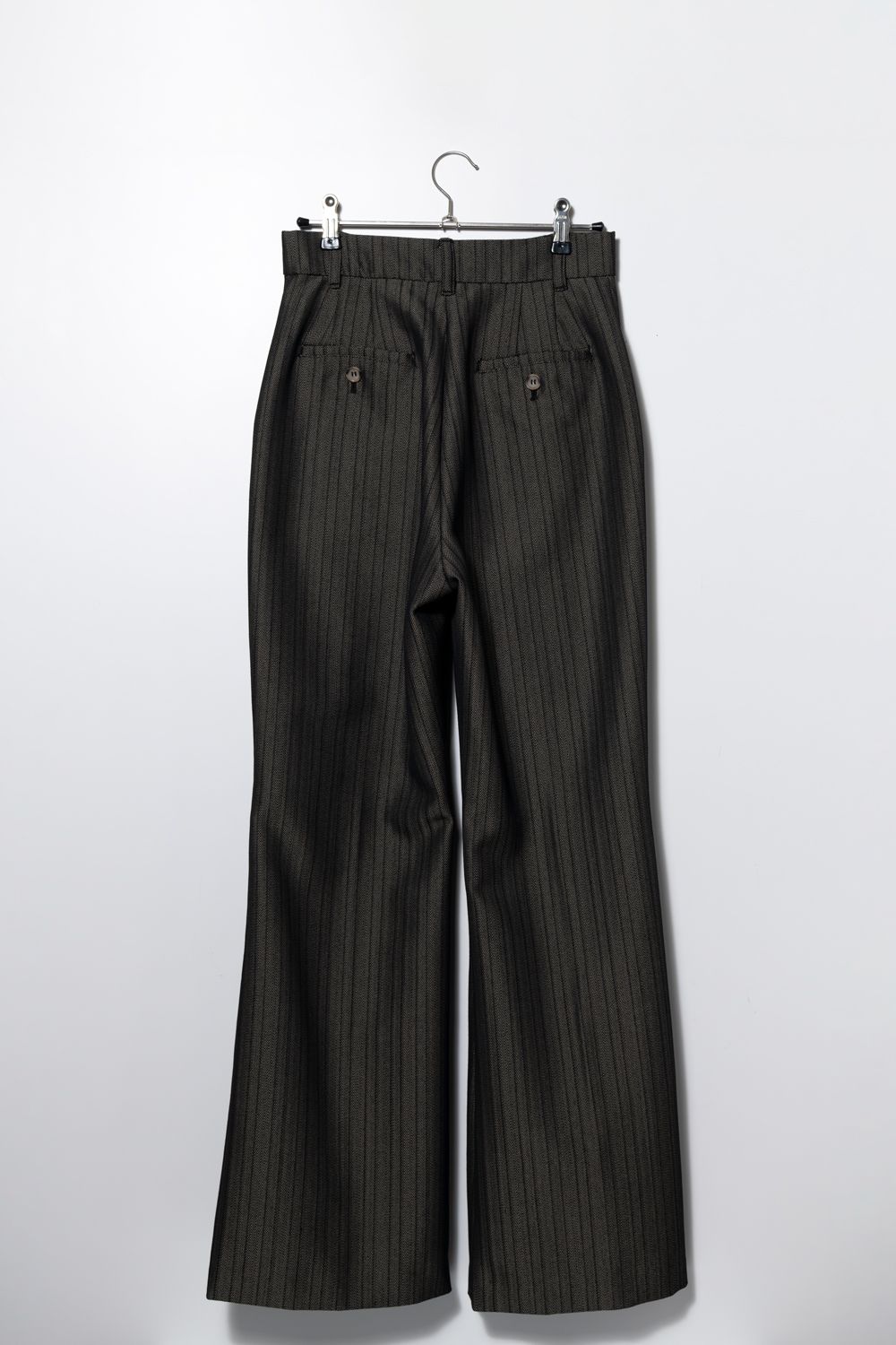 【ラスト1点 / 24SS】へリンボンピンタックパンツ [Graige,Yellowblack]