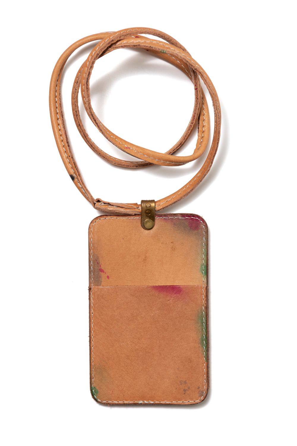 PAINT LEATHER NECK WALLET [NATURAL] | ペイントレザー ネックウォレット / ナチュラル