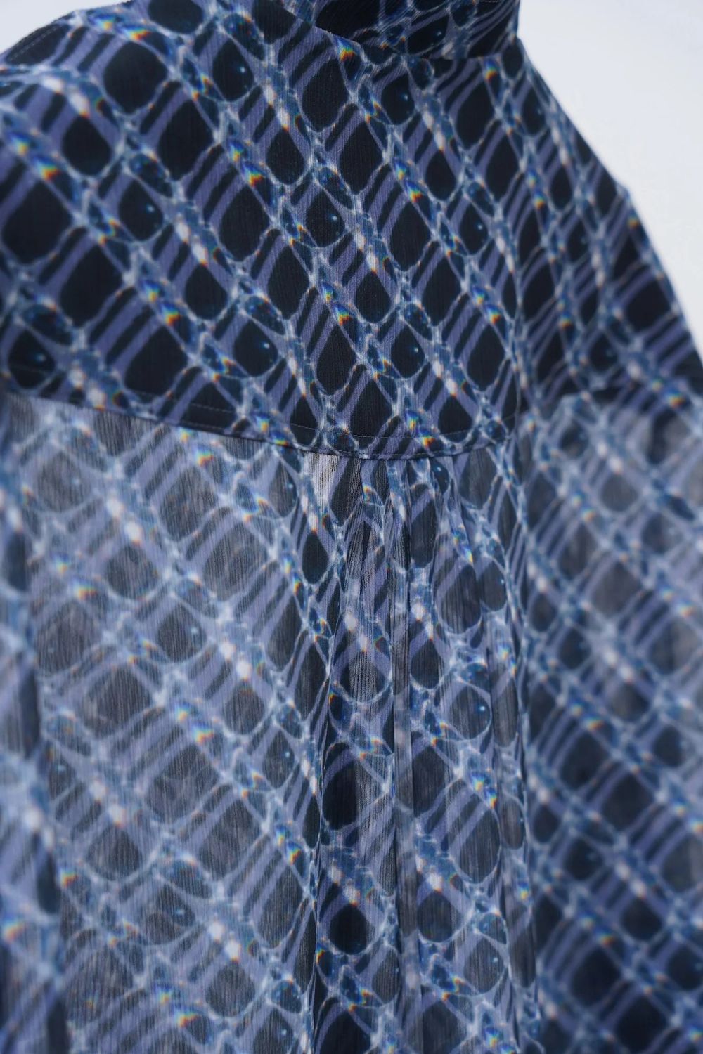【26SS / 予約受付中】Lattice Sheer Shirt [charcoal] - ラティスシアーシャツ [チャコール] / SS26SH04