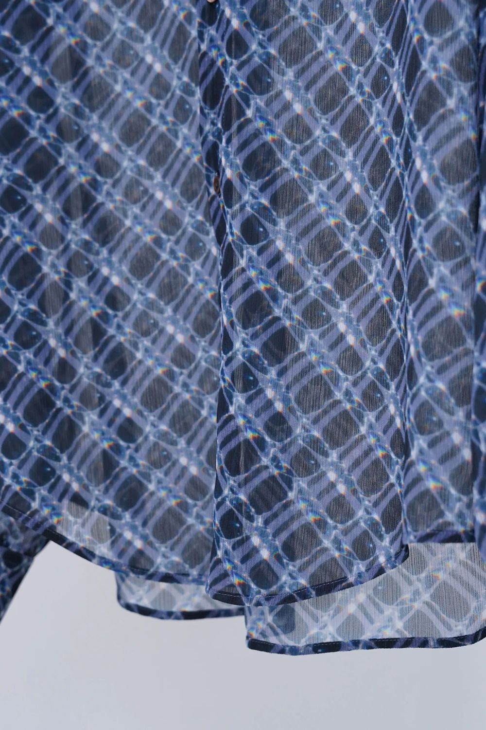 【26SS / 予約受付中】Lattice Sheer Shirt [charcoal] - ラティスシアーシャツ [チャコール] / SS26SH04