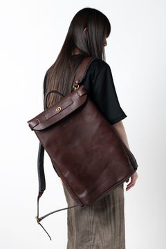 【26SS】LEATHER VOYOGE 2WAY RUCKSACK [BROWN] / レザーリュックサック (2WAY) [ブラウン]