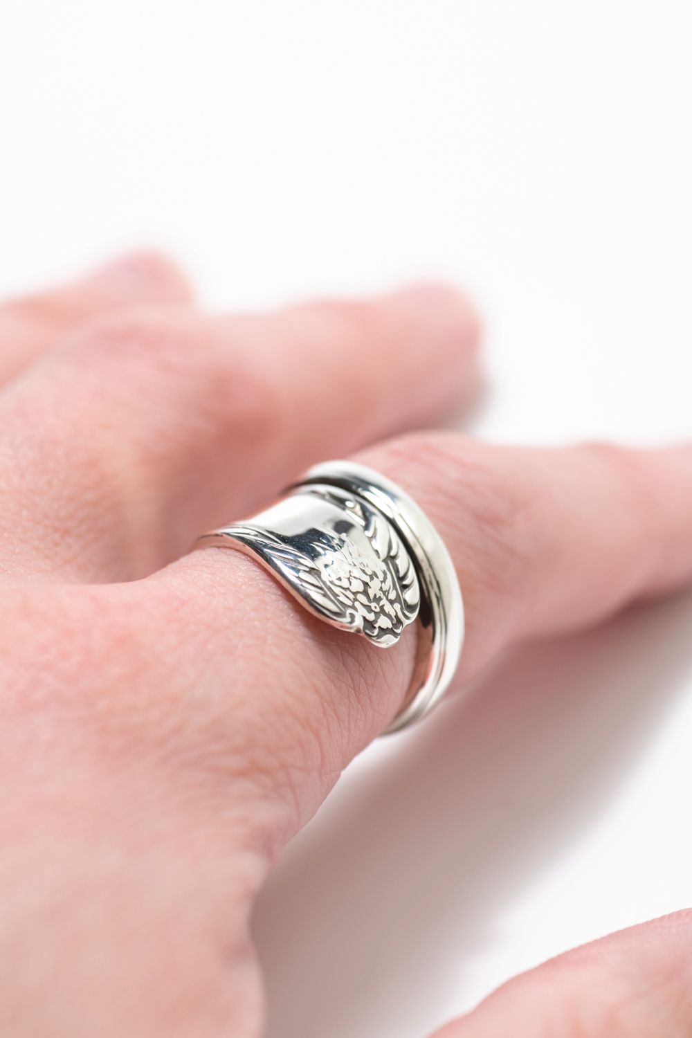 【1点もの】FLOWER SMOOTH SPOON RING / フラワースムーススプーンリング [SV]