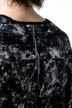 【22AW】 Flake Discharged Dolman Top [BLACK] - フレークディスチャージドルマントップ [ブラック] / TP05