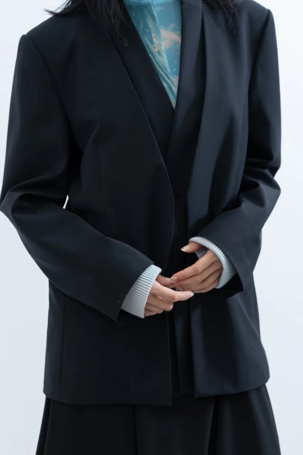 【26SS / 予約受付中】Dub Tailored Jacket [black] - ダブルテーラードジャケット [ブラック] / SS26OU01